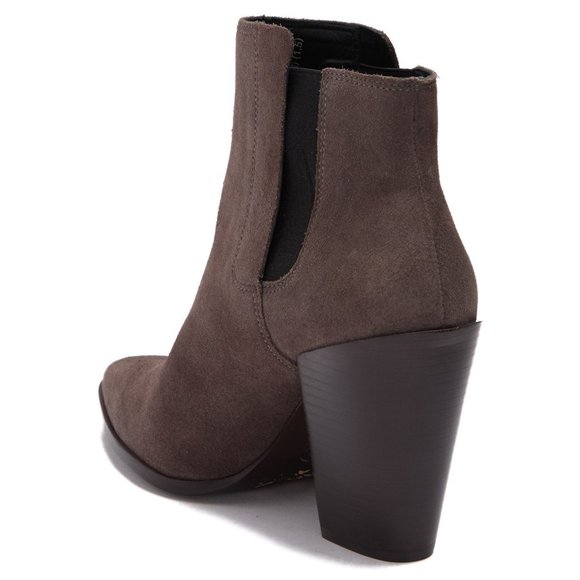 All Saints Senta Chelsea Bootie Suede in Mink Grey - Picture 3 of 7